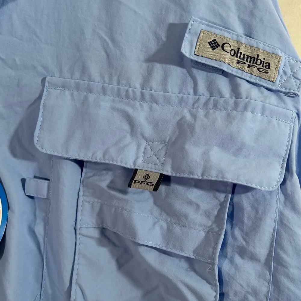 Columbia Bahama UPF 50 Blue Omni Shade Vented Long Sleeve Fishing Shirt Size XXL - Picture 5 of 11